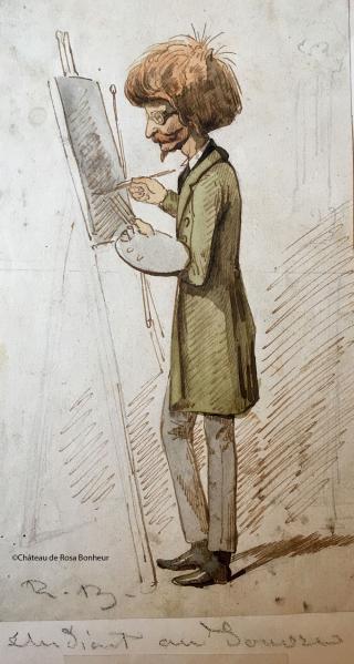 Caricature réalisée par l'artiste peintre Rosa Bonheur