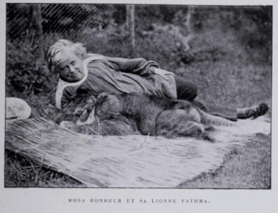 Rosa Bonheur avec une lionne
