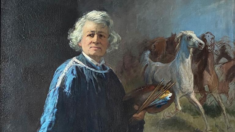 Détail du portrait de Rosa Bonheur